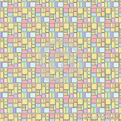 Simple geometric pattern of multicolored rectangles Stock Photo